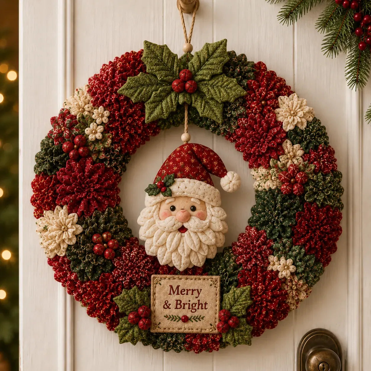 🔥Hot Sale🔥 - 🎄 Make A Christmas Wreath You'll Be Proud To Display ❤️ 3D Fabric Poke DIY Kit With Tutorial & Guide Included
