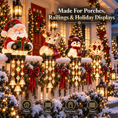 🔥Hot Sale🔥 -🎄 Christmas Porch Railing Lights – 4 Festive Character Designs