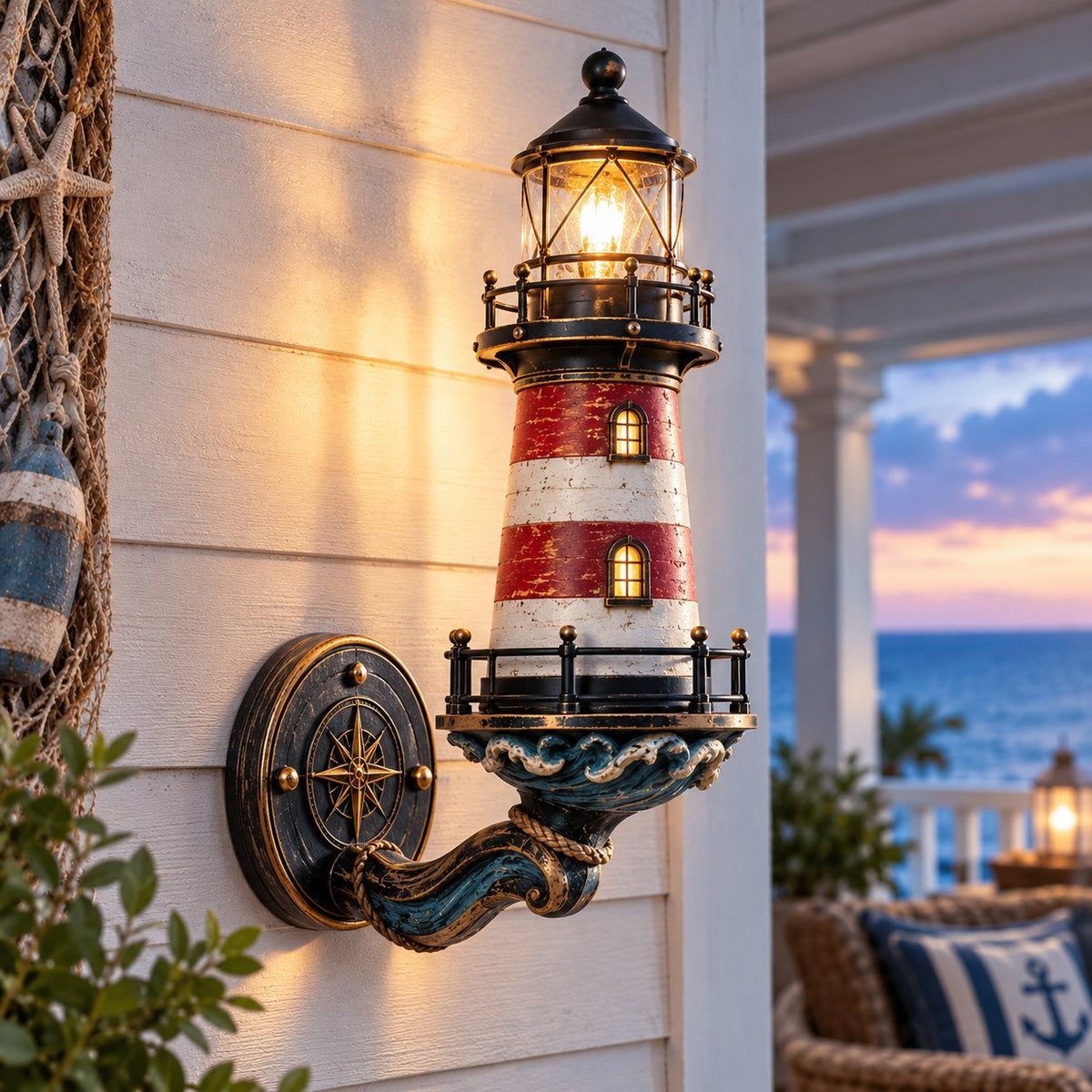 🔥Hot Sale🔥 - 🌊Vintage Coastal Lighthouse Wall Light