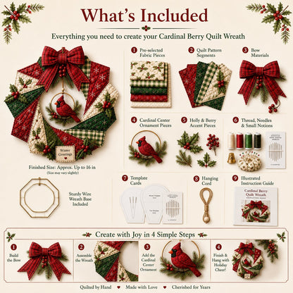 🔥Hot Sale🔥  - 🎄Beginner-Friendly Christmas Fabric Wreath DIY Kit