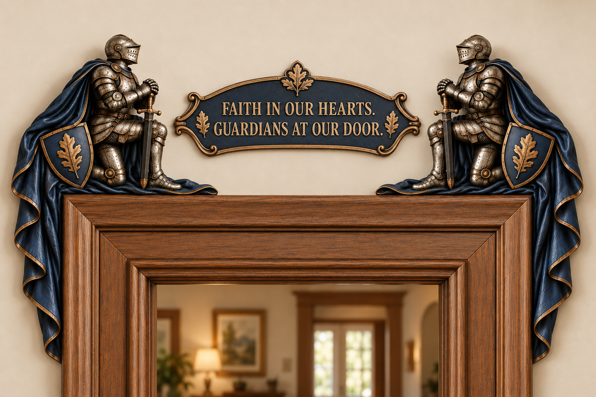 "Guardians at Our Door" – Epic Medieval Knight Door Frame Decor Set 🛡️🏰