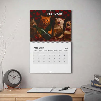 😹🍻 Drunk Cats 2027 Calendar – 12 Months of Feline Chaos & Bad Decisions