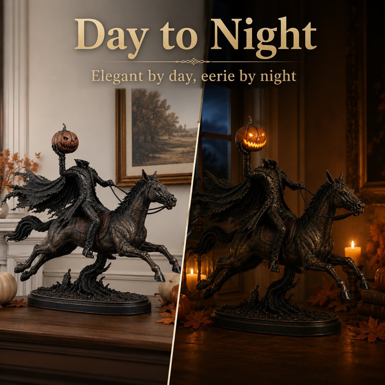 🔥Hot Sale🔥 - 🎃🏇Midnight Chase Headless Horseman Statue