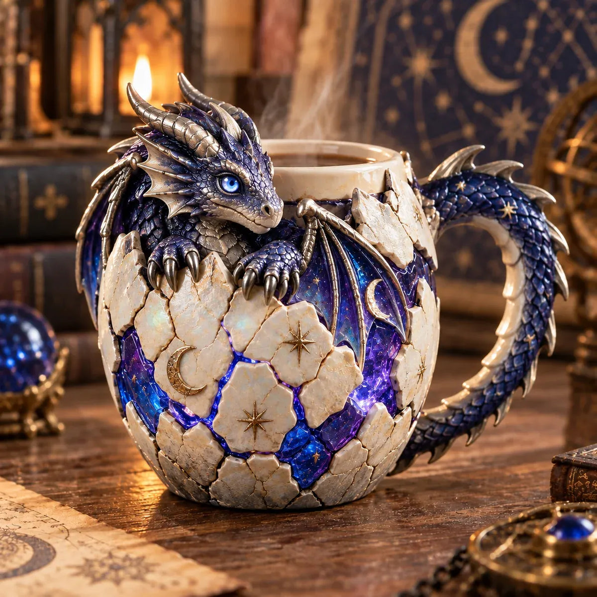 🐉 Dragonbound Realms Sculpted Dragon Mug Collection | 6 Fantasy Realm Designs with Raised 3D Dragon Details ☕