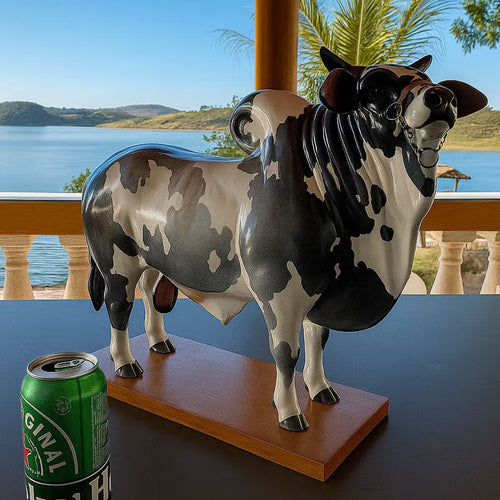 Handcrafted Bull Liquor Dispenser - Home Bar Centerpiece