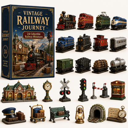 🔥Hot Sale🔥 - Vintage Railway Journey 24-Day Advent Calendar – Collectible Christmas Countdown Gift