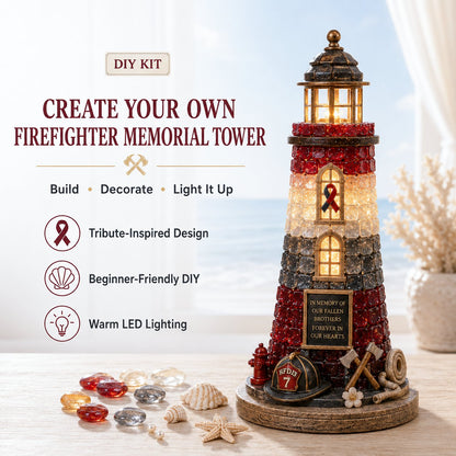 🚒 Beginner-Friendly Vintage Firehouse Mosaic Light DIY Kit Collection | Complete Kit with Mosaic Pieces, LED Lights & Step-by-Step Guide Included 💕