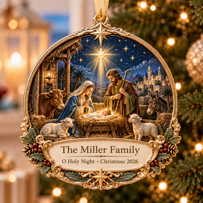 ✨ Personalized Christian Christmas Ornament