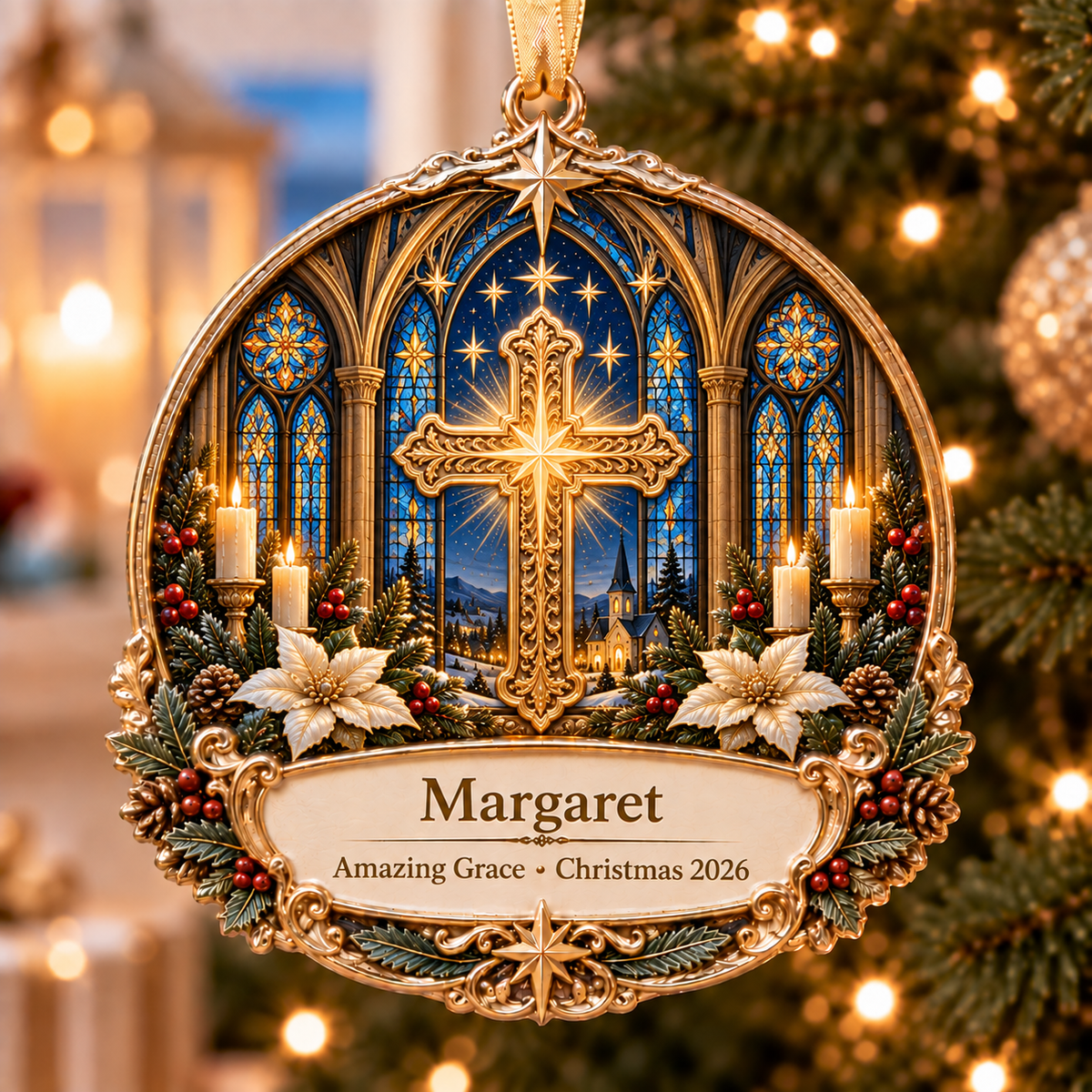 ✨ Personalized Christian Christmas Ornament