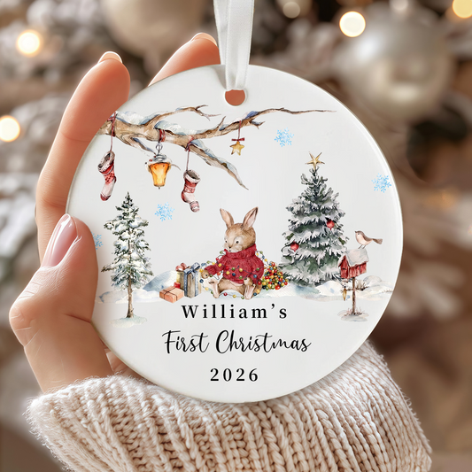 Personalized Newborn Gift Baby’s First Christmas Ornament