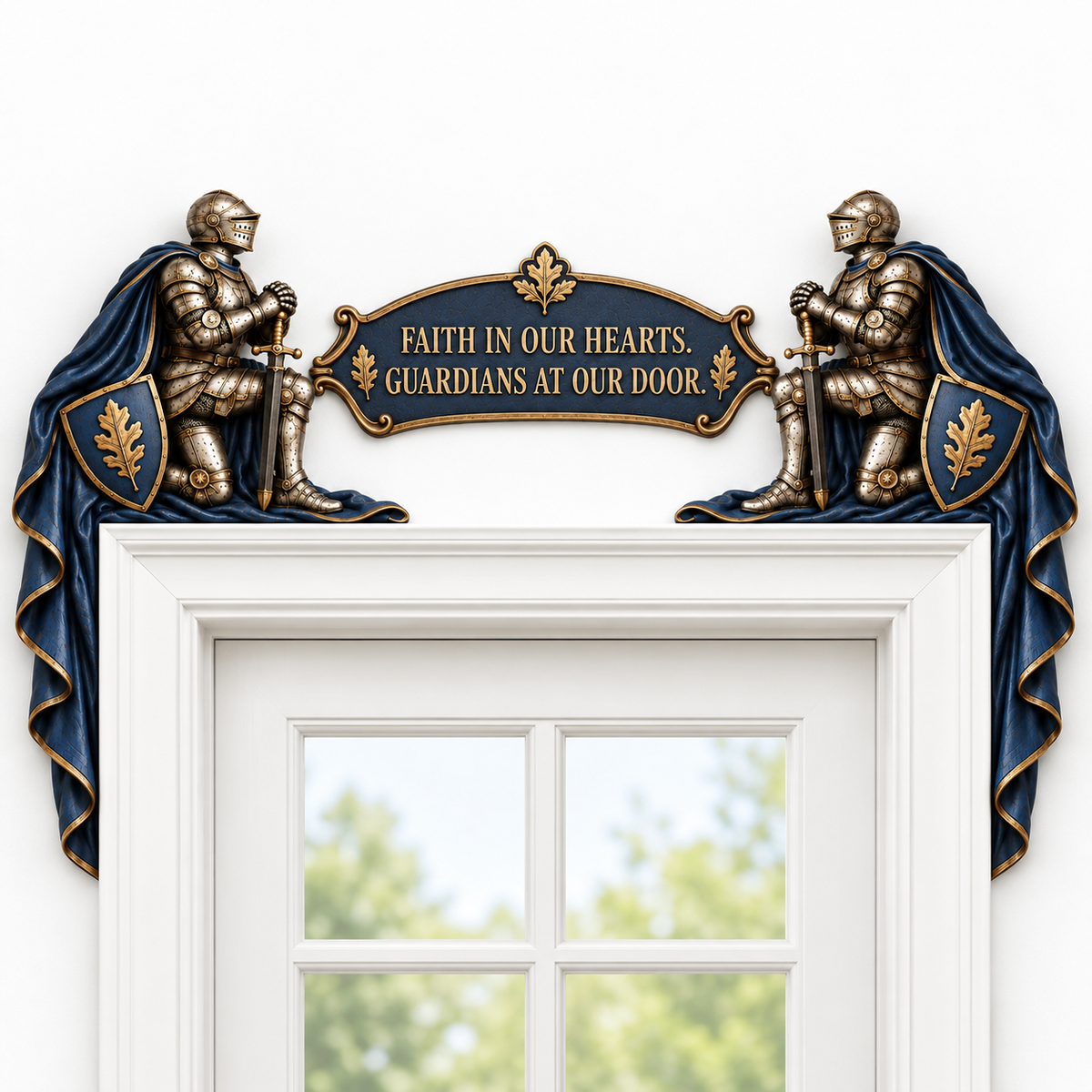 "Guardians at Our Door" – Epic Medieval Knight Door Frame Decor Set 🛡️🏰