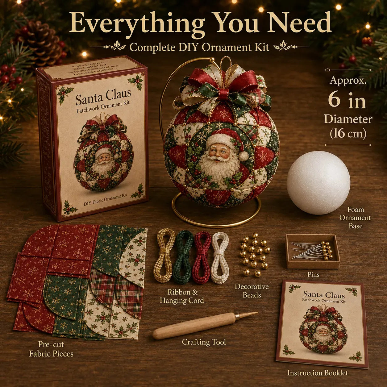 🎄Christmas Classics Patchwork Ornament DIY Kit