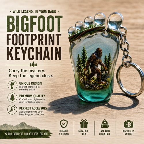 🔥Hot Sale🔥 - 👣Bigfoot Forest Footprint Keychain