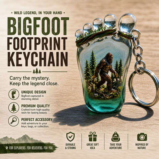 🔥Hot Sale🔥 - 👣Bigfoot Forest Footprint Keychain