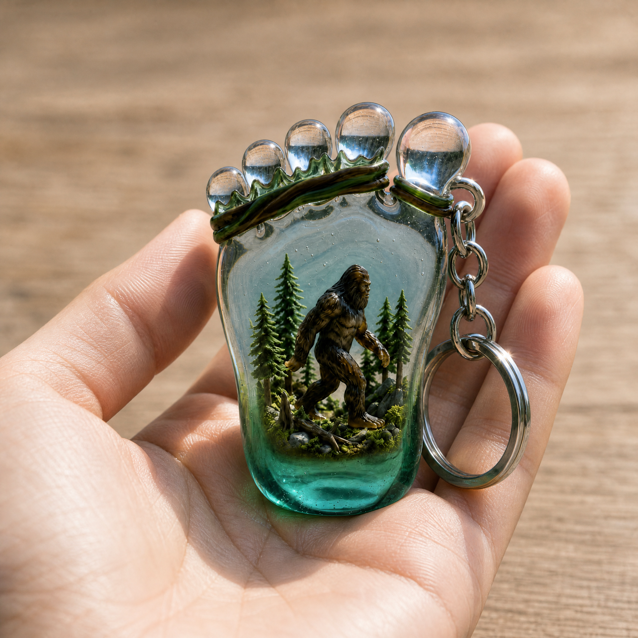 🔥Hot Sale🔥 - 👣Bigfoot Forest Footprint Keychain