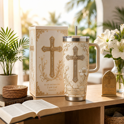 🔥Hot Sale🔥 - ✝️Faith & Hope Inspirational Tumbler