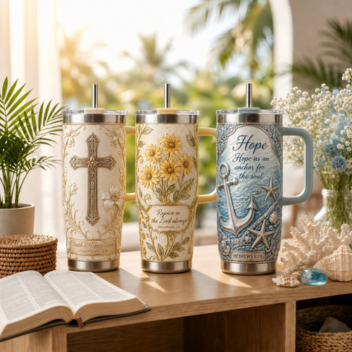 🔥Hot Sale🔥 - ✝️Faith & Hope Inspirational Tumbler