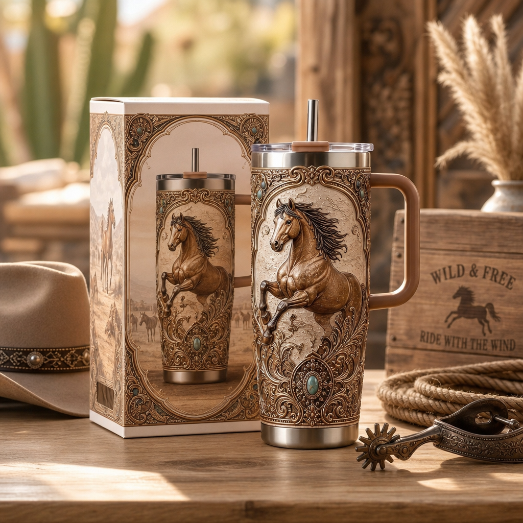 Wild & Free Horse Tumbler