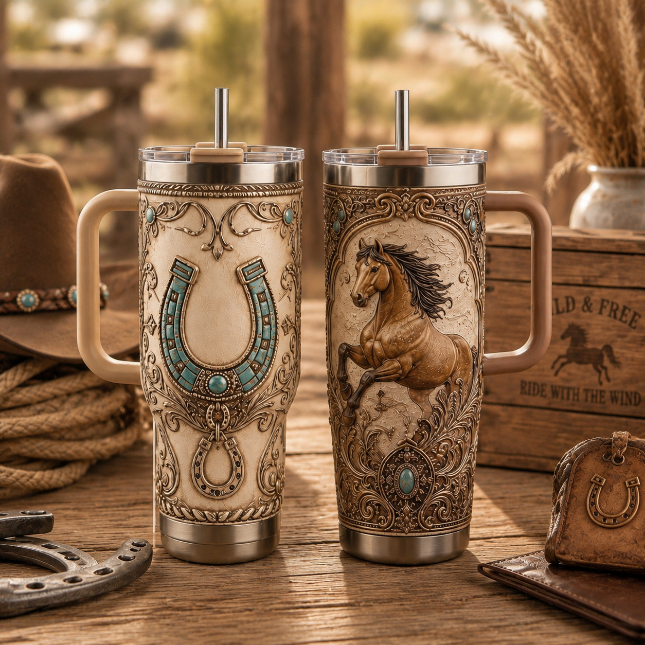 Wild & Free Horse Tumbler