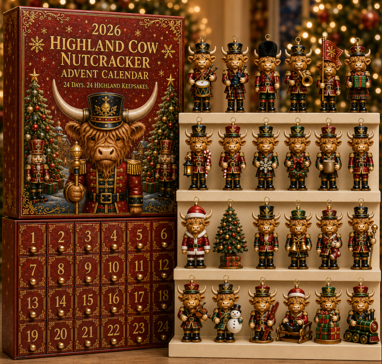 🔥Hot Sale🔥 - 🐮 Highland Cow Careers Advent Calendar 2026 – 24 Days of Country Charm 🎁🤎