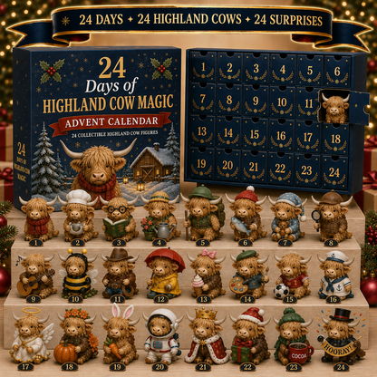 🔥Hot Sale🔥 - 🐮 Highland Cow Careers Advent Calendar 2026 – 24 Days of Country Charm 🎁🤎