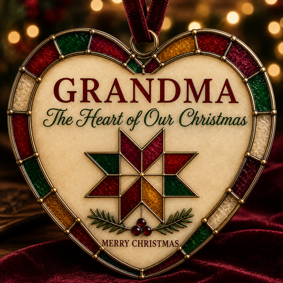 🎄 Personalized Christmas Heart Ornaments