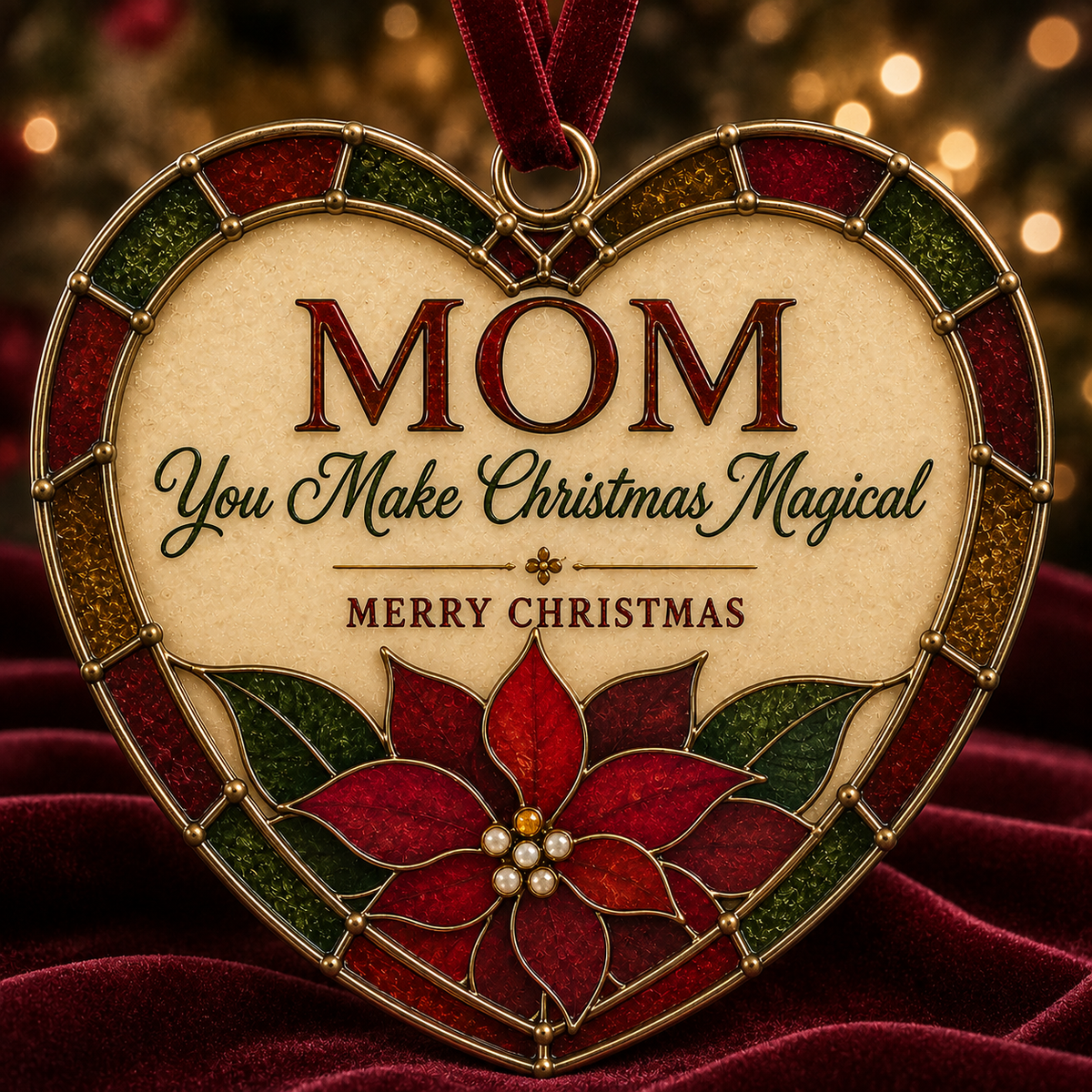 🎄 Personalized Christmas Heart Ornaments