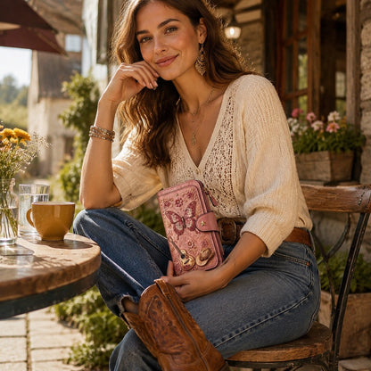 Vintage Country Glamour Embossed Wallet