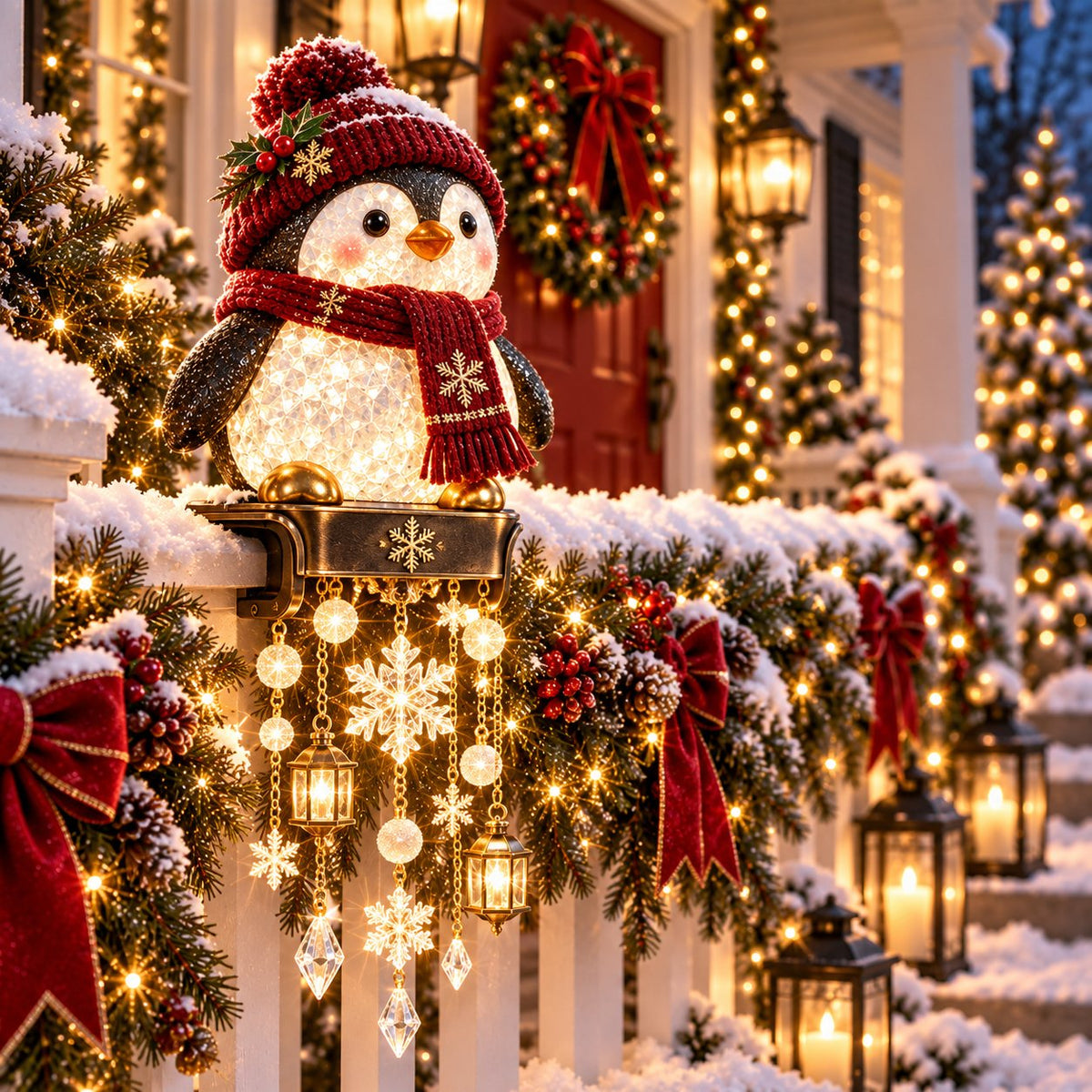 🔥Hot Sale🔥 -🎄 Christmas Porch Railing Lights – 4 Festive Character Designs