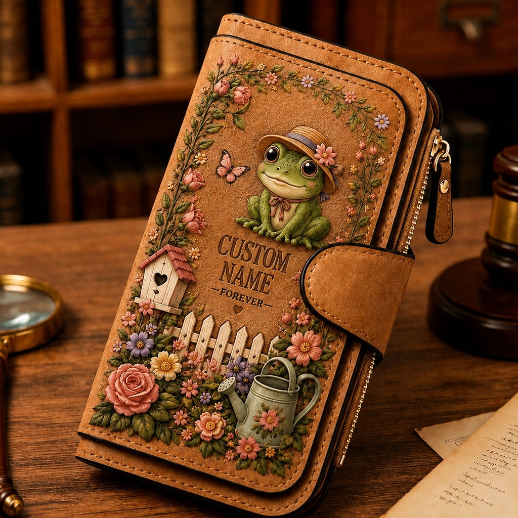 🌸 Personalized Garden Embossed Wallet - Perfect Gift For Her 🌿