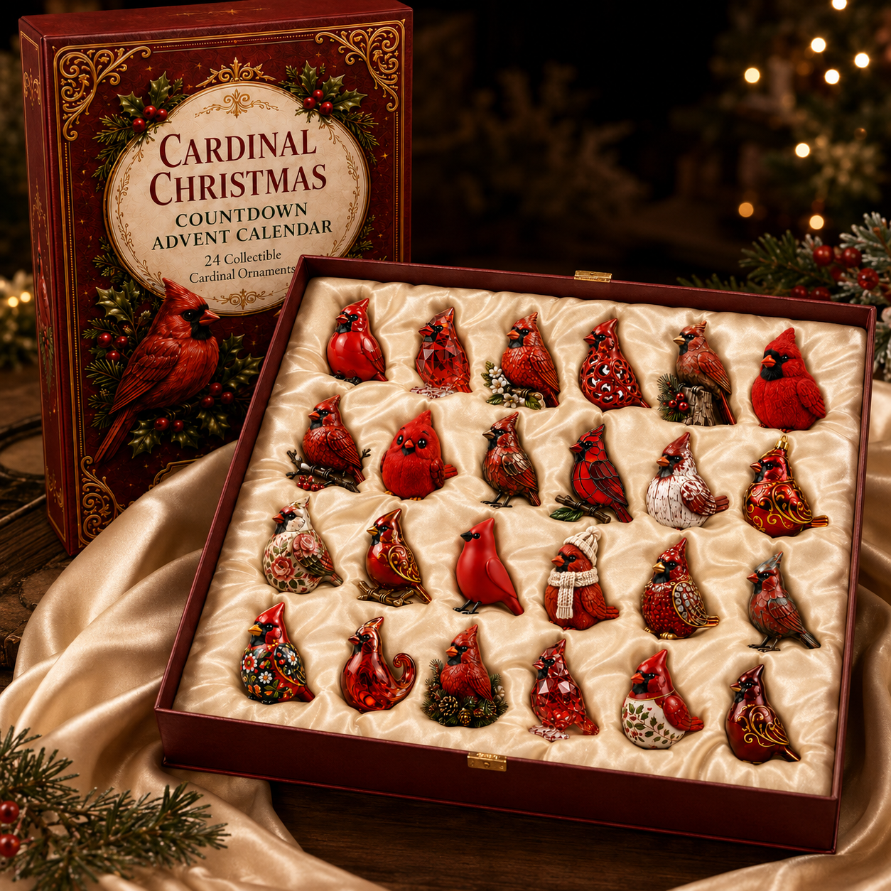 🔥Last 50pcs✨Cardinal Christmas 24-Day Countdown Calendar – Limited Anniversary Edition
