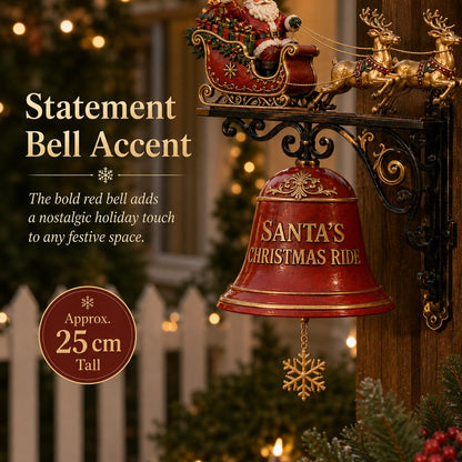 🎅 Santa Sleigh with Reindeer & Bell