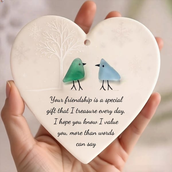 💝Hot Sale❤️ - Heart-Shaped  Friendship Decor🌊✨ Shaped by Nature & Crafted by Hand