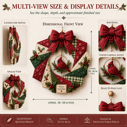 🔥Hot Sale🔥  - 🎄Beginner-Friendly Christmas Fabric Wreath DIY Kit