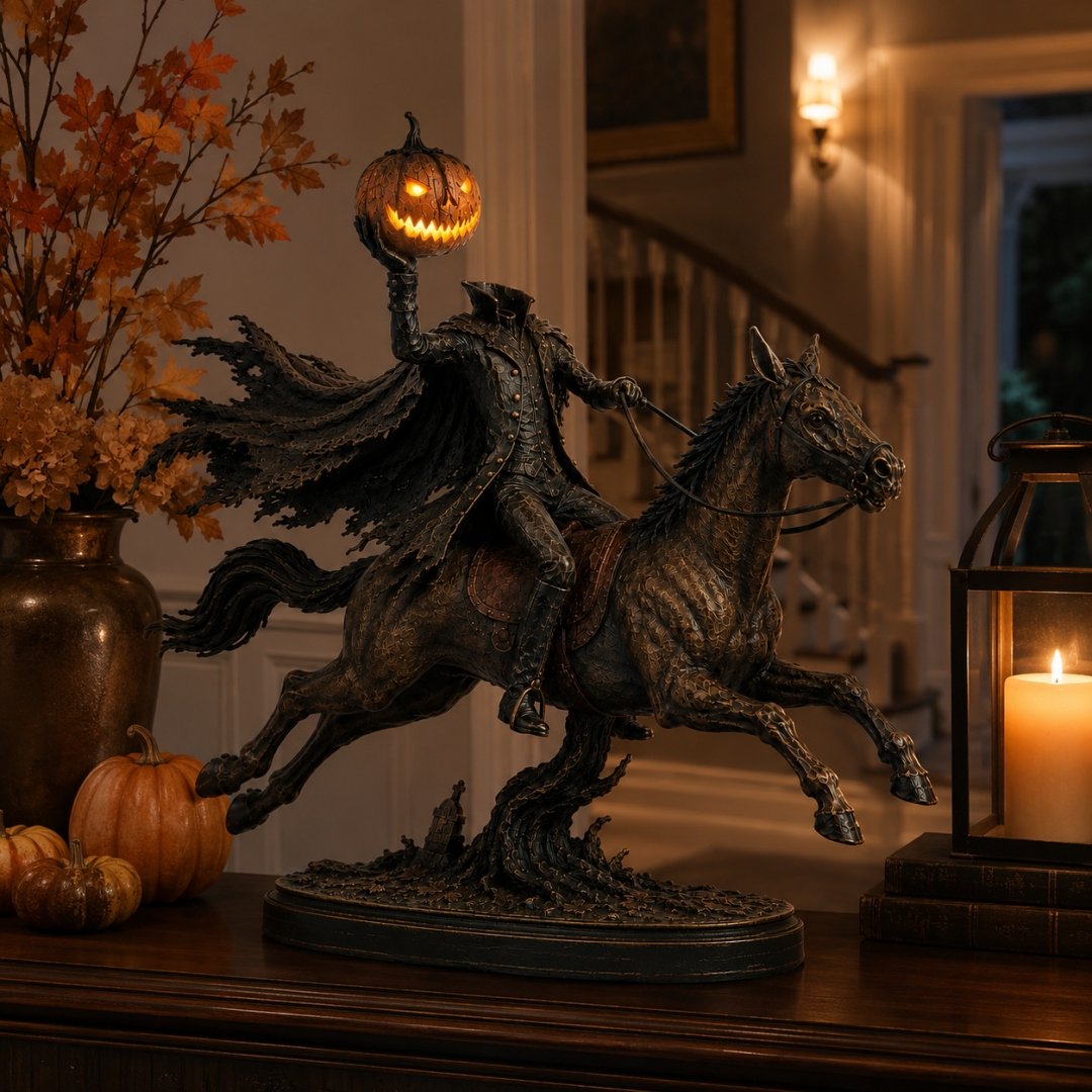 🔥Hot Sale🔥 - 🎃🏇Midnight Chase Headless Horseman Statue