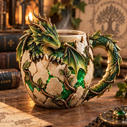 🐉 Dragonbound Realms Sculpted Dragon Mug Collection | 6 Fantasy Realm Designs with Raised 3D Dragon Details ☕