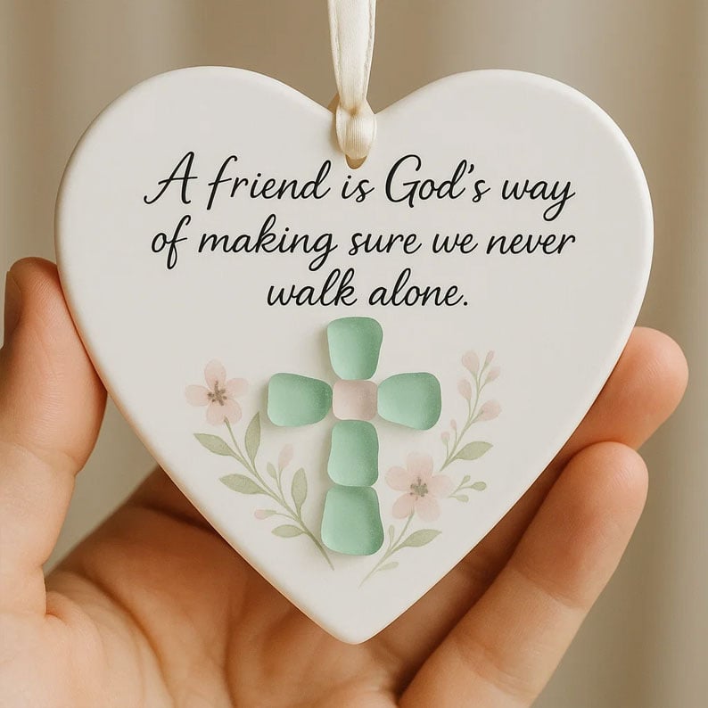 💝Hot Sale❤️ - Heart-Shaped  Friendship Decor🌊✨ Shaped by Nature & Crafted by Hand