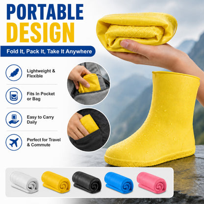 🔥Hot Sale🔥 - Stop Soaked Sneakers! Heavy-Duty Rain Shoe Covers – Anti-Slip & Fold Into Your Bag 🌧️