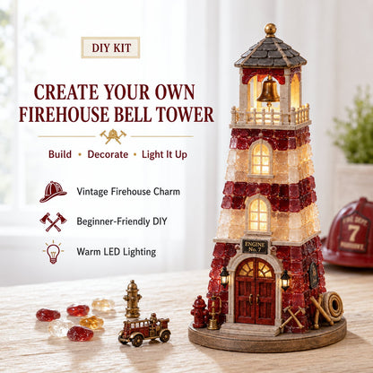 🚒 Beginner-Friendly Vintage Firehouse Mosaic Light DIY Kit Collection | Complete Kit with Mosaic Pieces, LED Lights & Step-by-Step Guide Included 💕