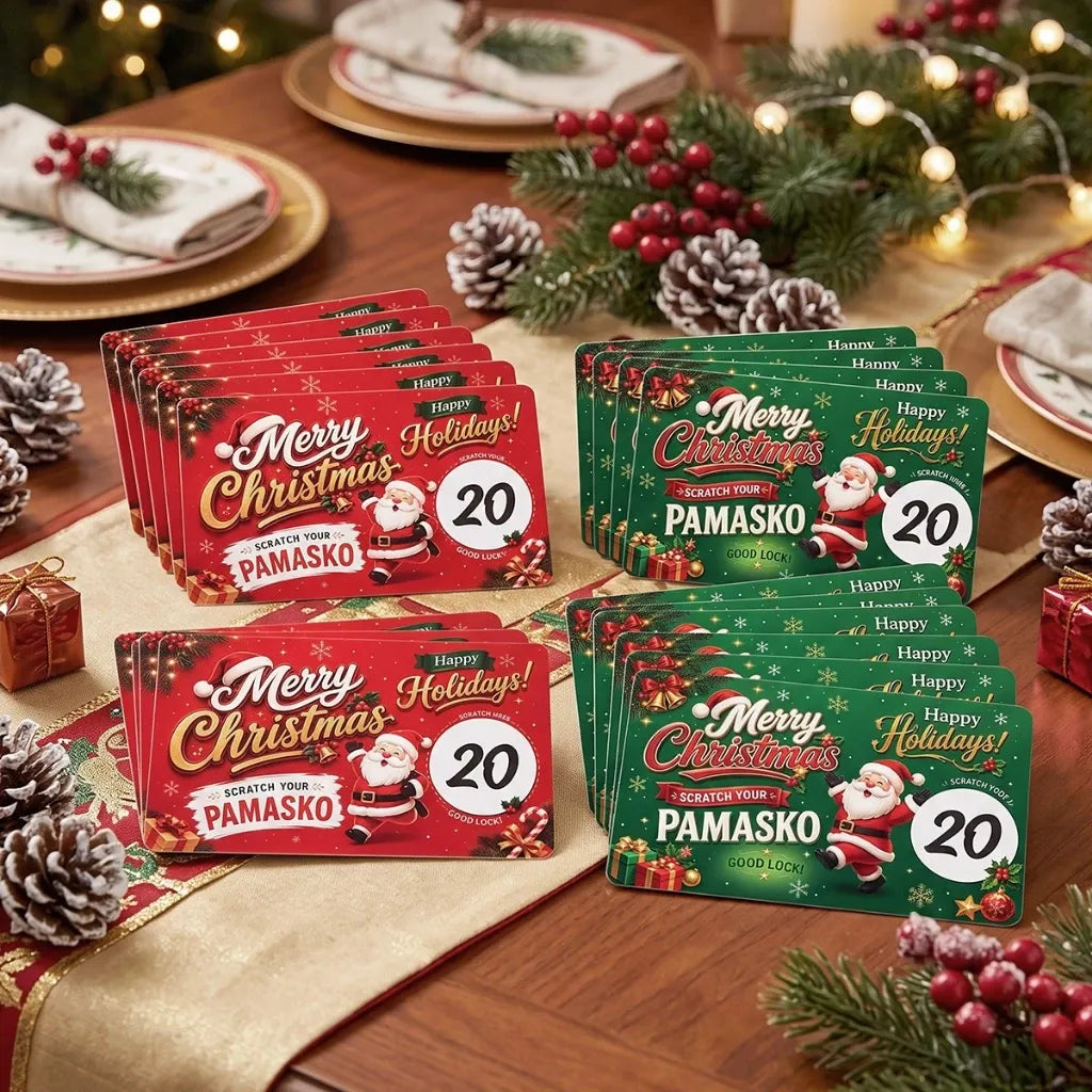 🎅Christmas Scratch Cards – Holiday Party Game, Lucky Draw & Surprise Gift Cards with Scratch-Off Stickers