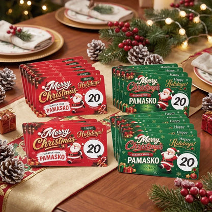 🎅Christmas Scratch Cards – Holiday Party Game, Lucky Draw & Surprise Gift Cards with Scratch-Off Stickers