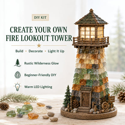🚒 Beginner-Friendly Vintage Firehouse Mosaic Light DIY Kit Collection | Complete Kit with Mosaic Pieces, LED Lights & Step-by-Step Guide Included 💕
