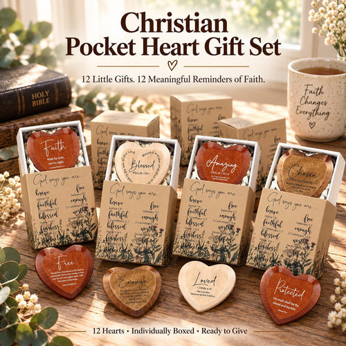 🔥Hot Sale🔥 - ✝️ Christian Pocket Heart Gift Set(Set of 12)