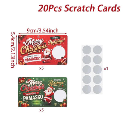 🎅Christmas Scratch Cards – Holiday Party Game, Lucky Draw & Surprise Gift Cards with Scratch-Off Stickers
