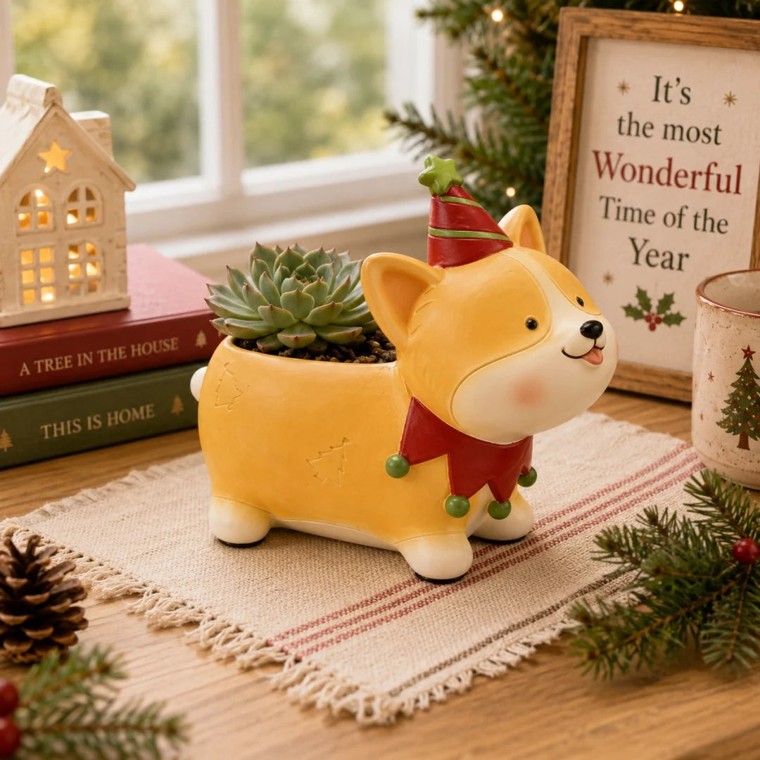 🌿Whimsical Christmas Animal Succulent Planters