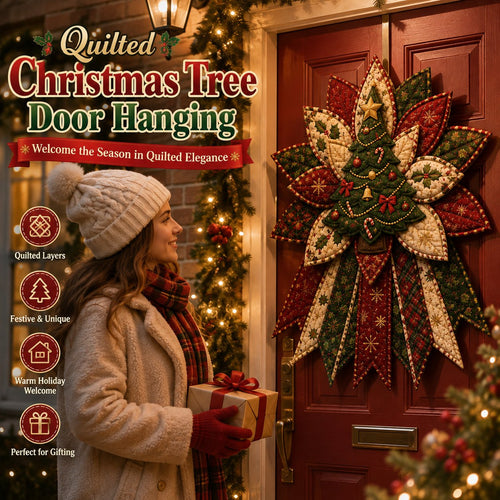 🔥Last 20 Pcs🔥 - 🎄Festive Quilted Christmas Door Hanging DIY Sewing Kit