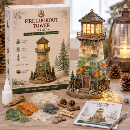 🚒 Beginner-Friendly Vintage Firehouse Mosaic Light DIY Kit Collection | Complete Kit with Mosaic Pieces, LED Lights & Step-by-Step Guide Included 💕