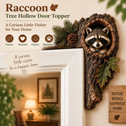 🔥Hot Sale🔥 - 🐿️ 3D Chipmunk Tree Hollow Door Topper | Woodland Animal Doorway Decor For Cozy Nature Homes