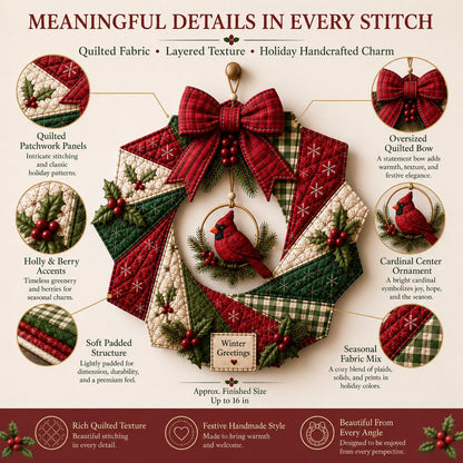 🔥Hot Sale🔥  - 🎄Beginner-Friendly Christmas Fabric Wreath DIY Kit