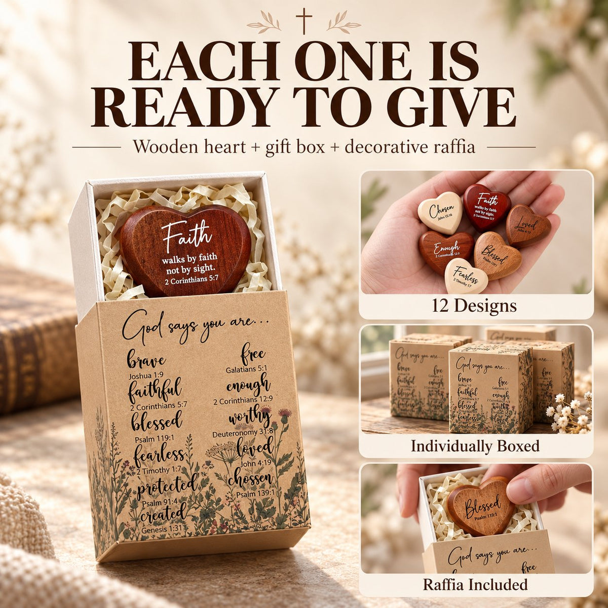 🔥Hot Sale🔥 - ✝️ Christian Pocket Heart Gift Set(Set of 12)